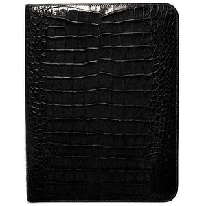 Croco Letter Size Writing Pad Cover #2511 Black Front Face