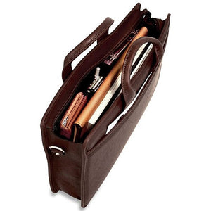 Platinum Special Edition Slim Leather Briefcase #8201 Brown Interior