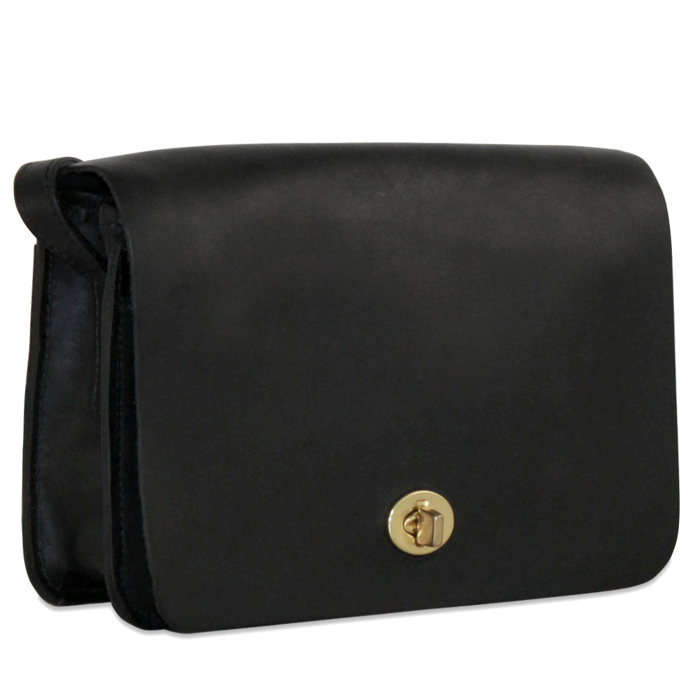 University Classic Crossbody Handbag #2646 Black Right Front