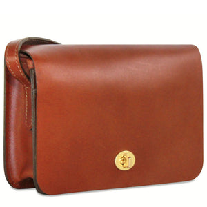 University Classic Crossbody Handbag #2646 Cognac Right Front