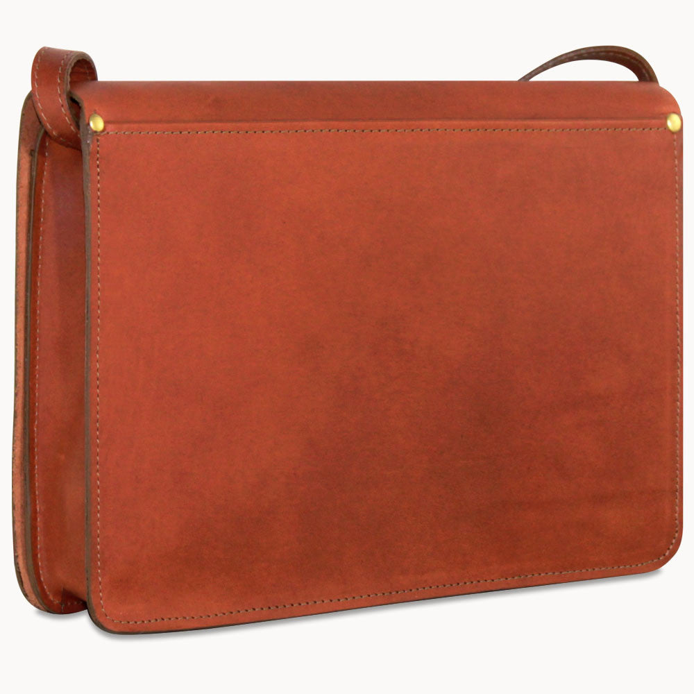 University Large Crossbody Handbag #2647 Cognac Right Back