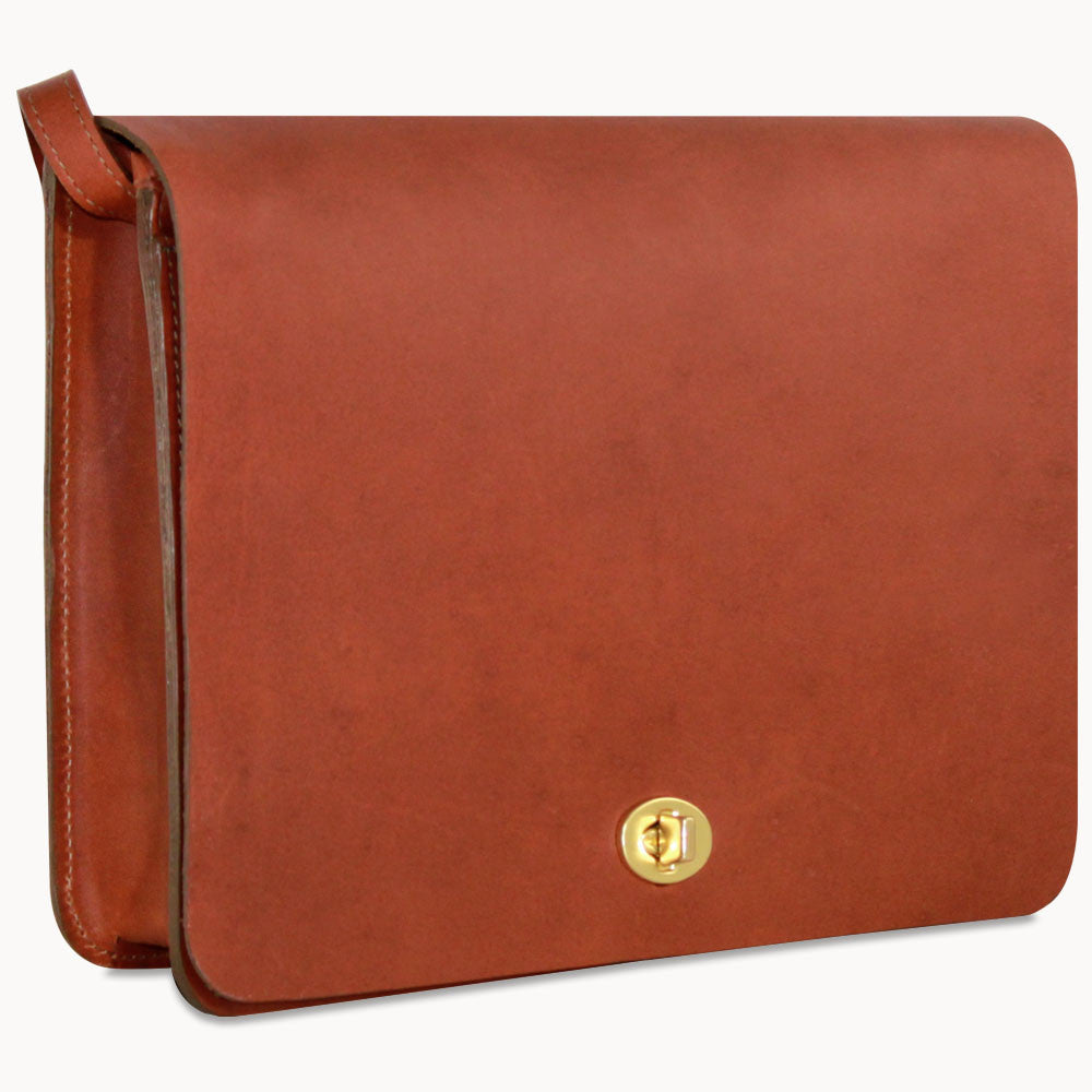 University Large Crossbody Handbag #2647 Cognac Right Front