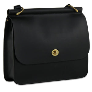 University Dowel Handbag #2648 Black Right Front