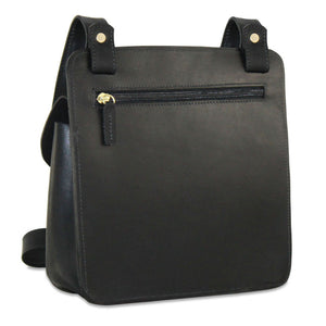 University Pocket Crossbody Handbag #2649 Black Right Back