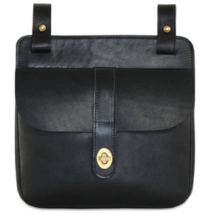 University Pocket Crossbody Handbag #2649 Black Front