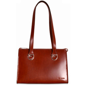 Milano Shoulder Handbag #3604 Cognac