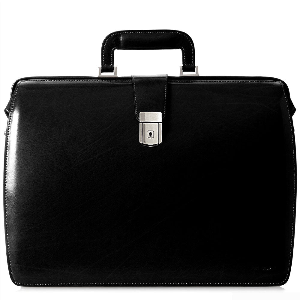 Elements Classic Leather Briefbag #4505 Black Front