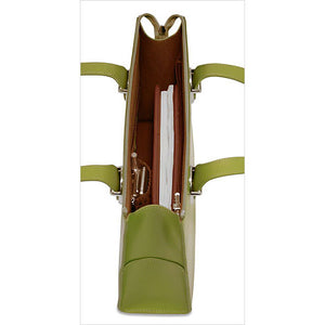Milano Shoulder Handbag #3604 Green Interior