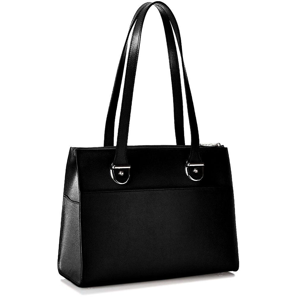 Chelsea Large Shoulder Bag #5885 Black Left Back