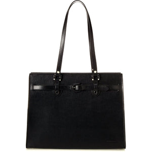 Chelsea Alexis Business Tote #5886 Black Front Face