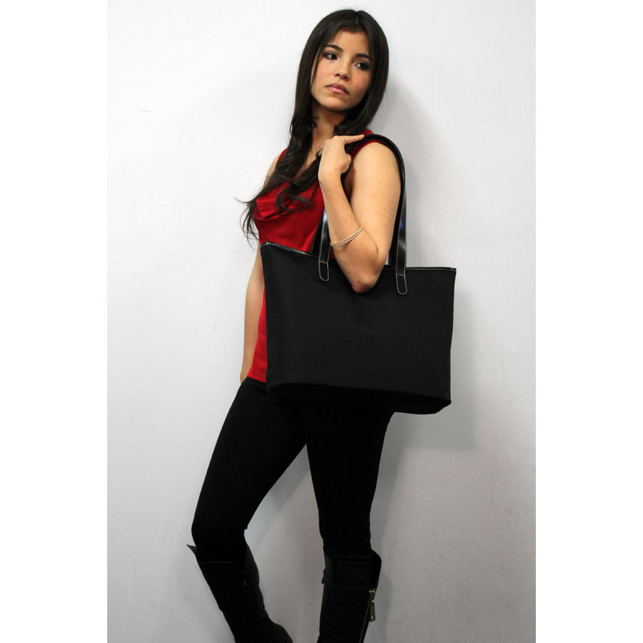 Nylon & Leather Shopper Tote - Generations Edge #6303 | Jack Georges