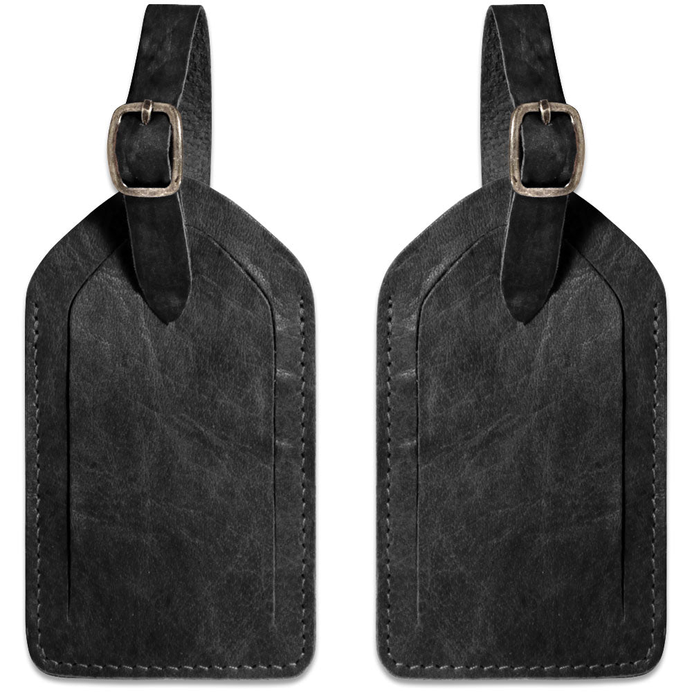 osprey leather luggage tags Black Luggage Tag #7101 (Set of 2)