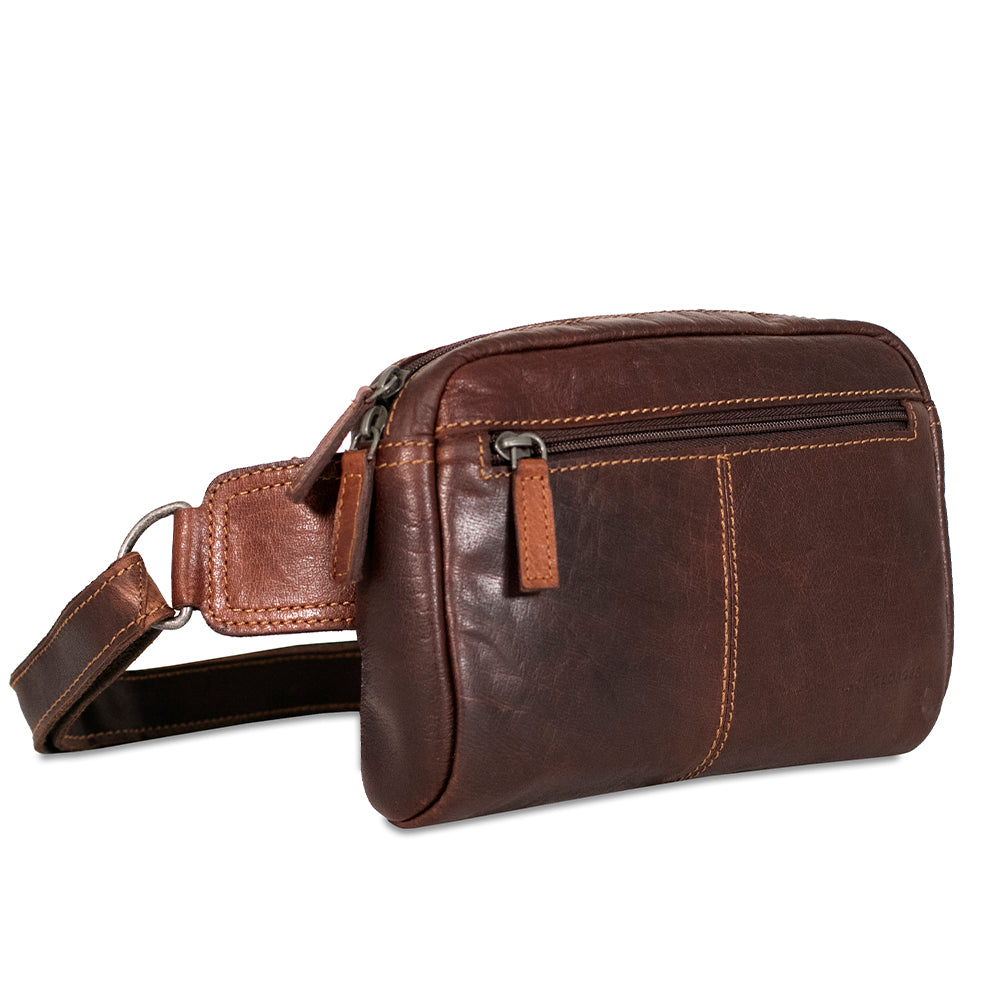 Voyager Large Travel Belt Bag #7109 Brown Right Front