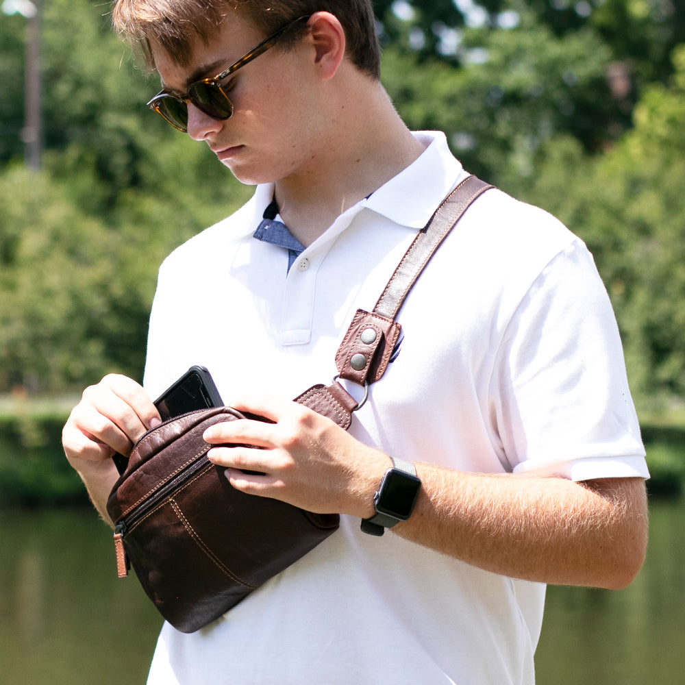 Voyager Large Travel Belt Bag #7109 Brown Lifestyle 4