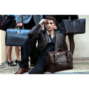 University Executive Leather Briefcase #2499 Brown Lifestyle