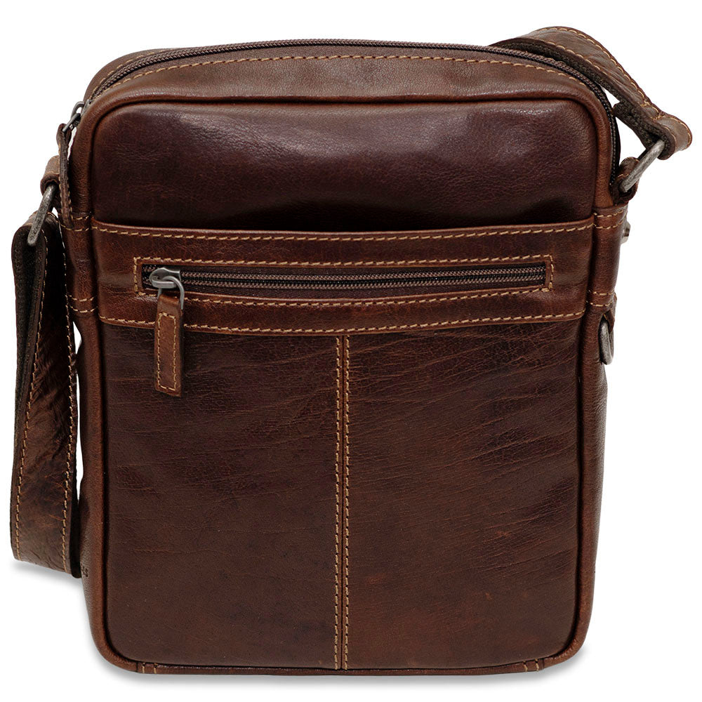 Leather Slim Crossbody Bag - Voyager #7203 | Jack Georges