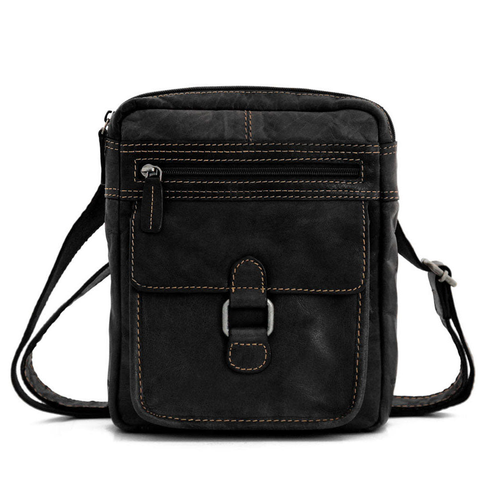 Voyager Slim Crossbody #7204 Black Front