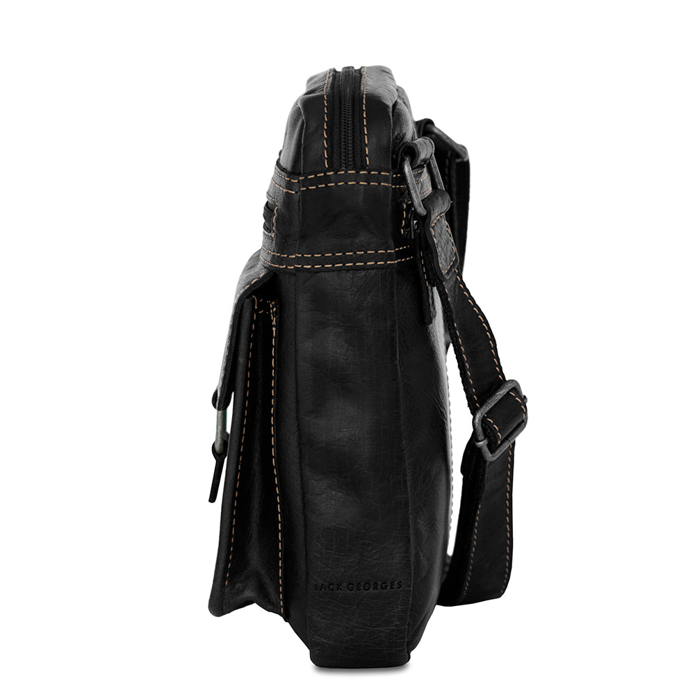 Voyager Slim Crossbody #7204 Black Left Side