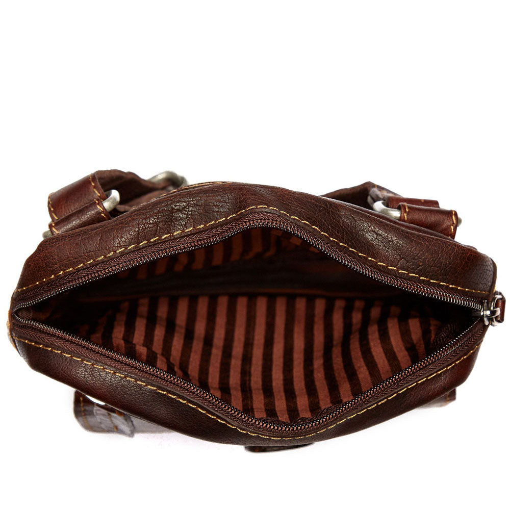 Voyager Slim Crossbody #7204 Brown Interior