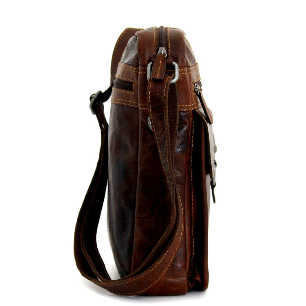 Voyager Large Crossbody Bag #7205 Brown Right Side