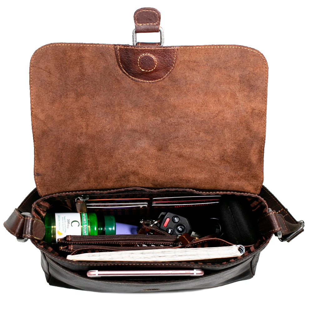 Voyager Olivia Crossbody Bag #7218 Brown Interior