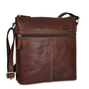 Voyager City Crossbody #7298 Brown Right Front