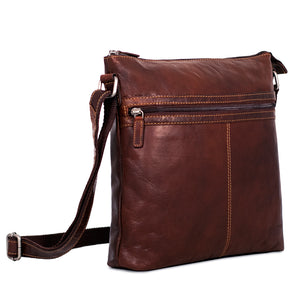 Voyager Large City Crossbody #7299 Brown Left Front