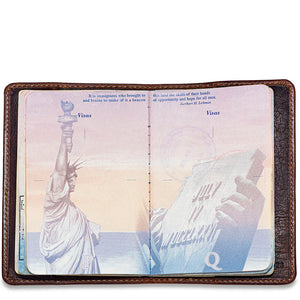 Voyager Passport Cover #7307 Brown Interior