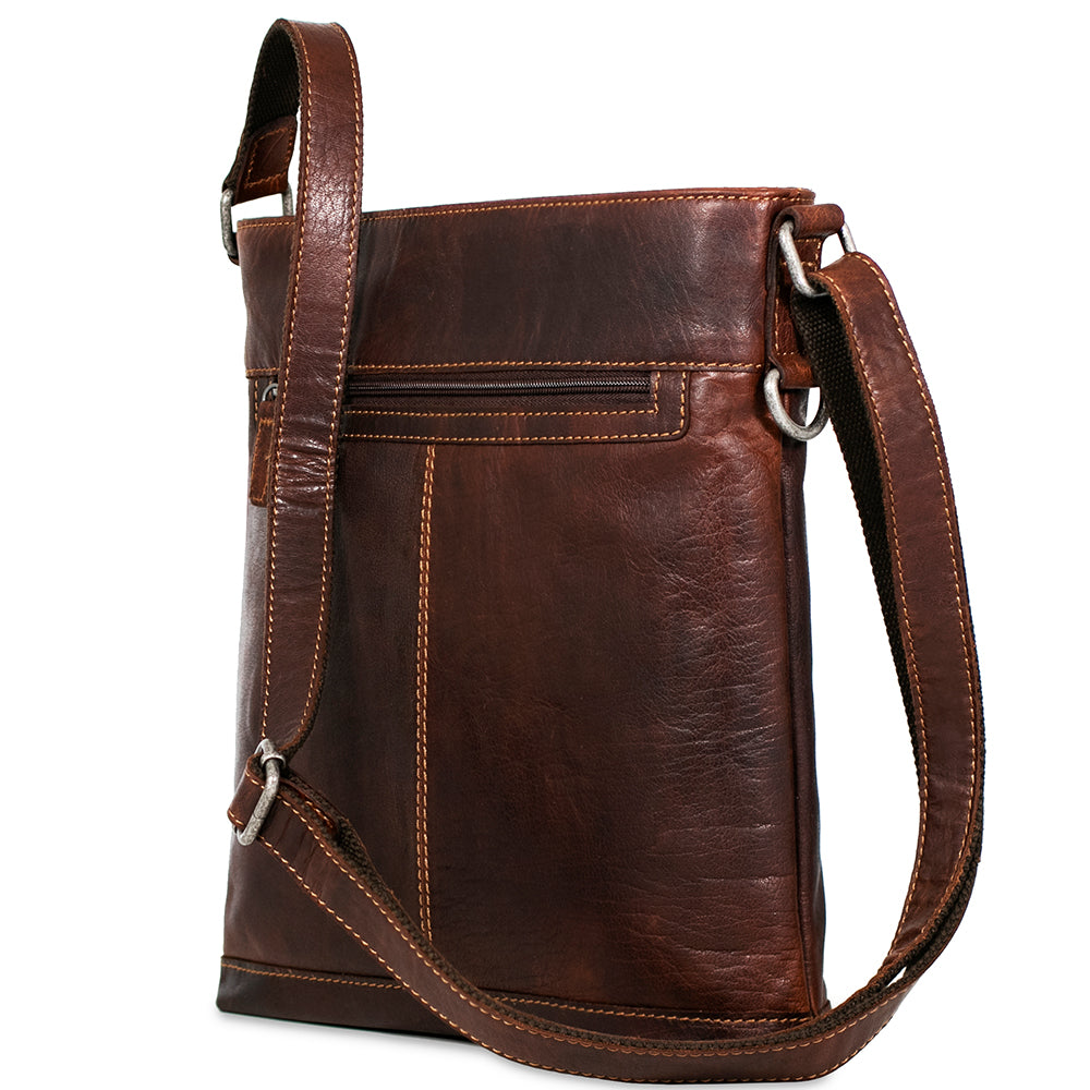 Leather Crossbody Bag Voyager #7312 -Lifetime Warranty | Jack Georges