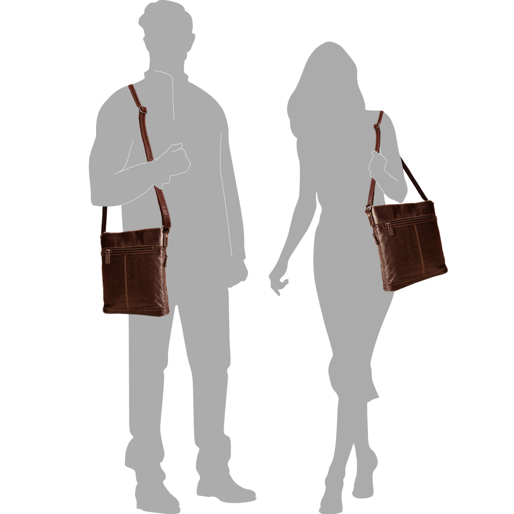 Leather Crossbody Bag Voyager #7312 -Lifetime Warranty | Jack Georges