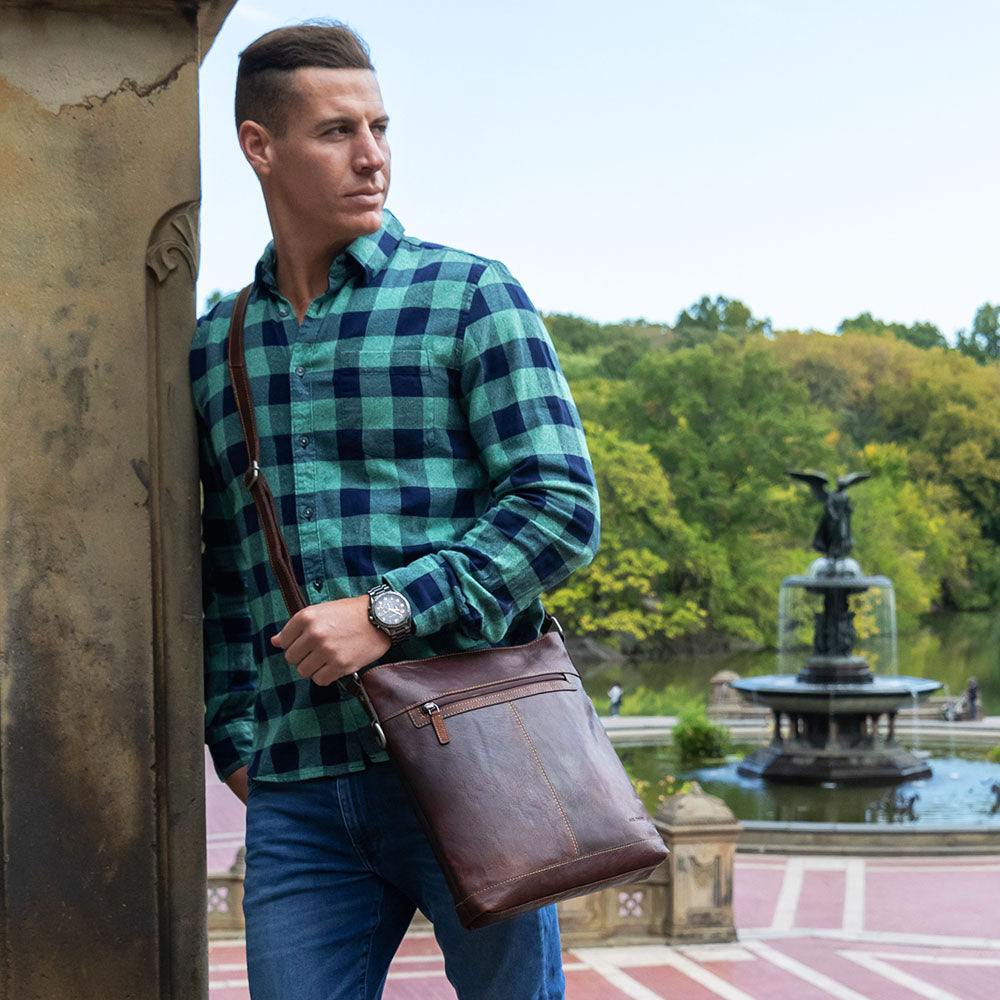 Voyager Crossbody Bag #7312 Brown Lifestyle