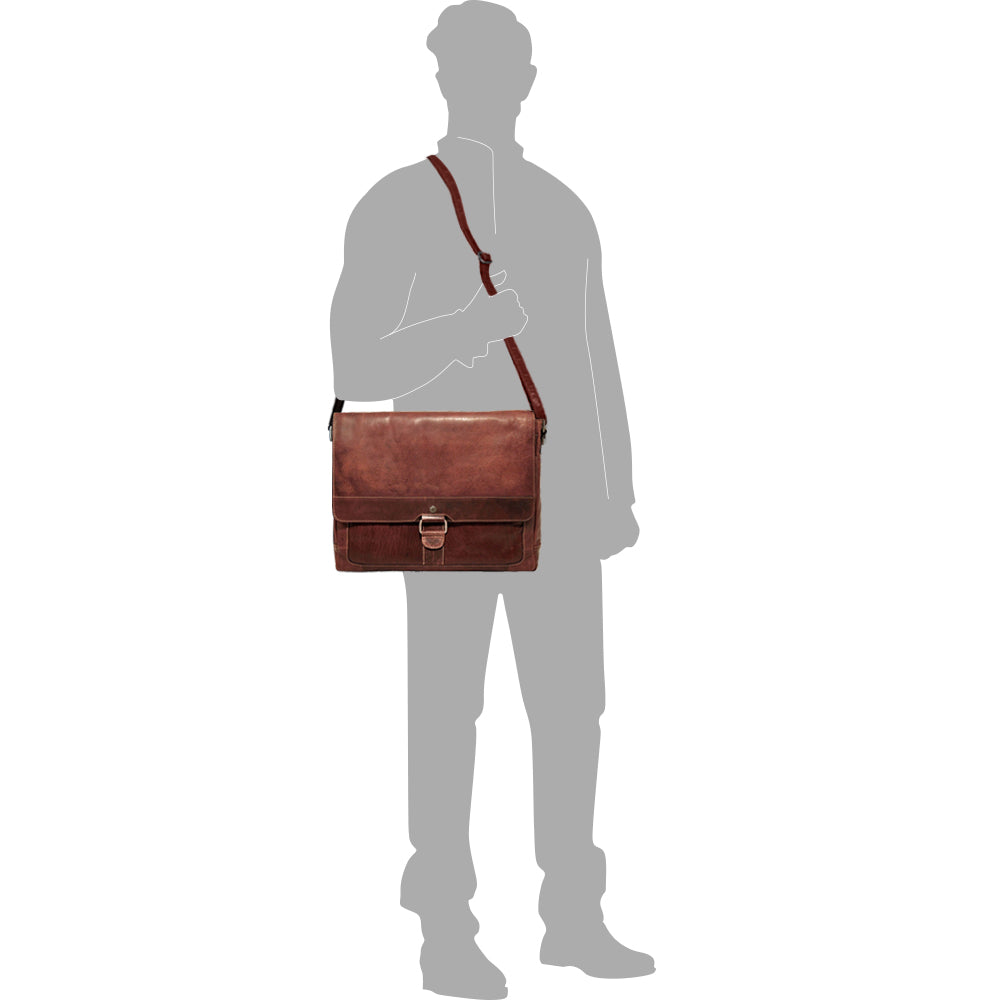 Voyager Large Travel Messenger Bag #7325 Brown