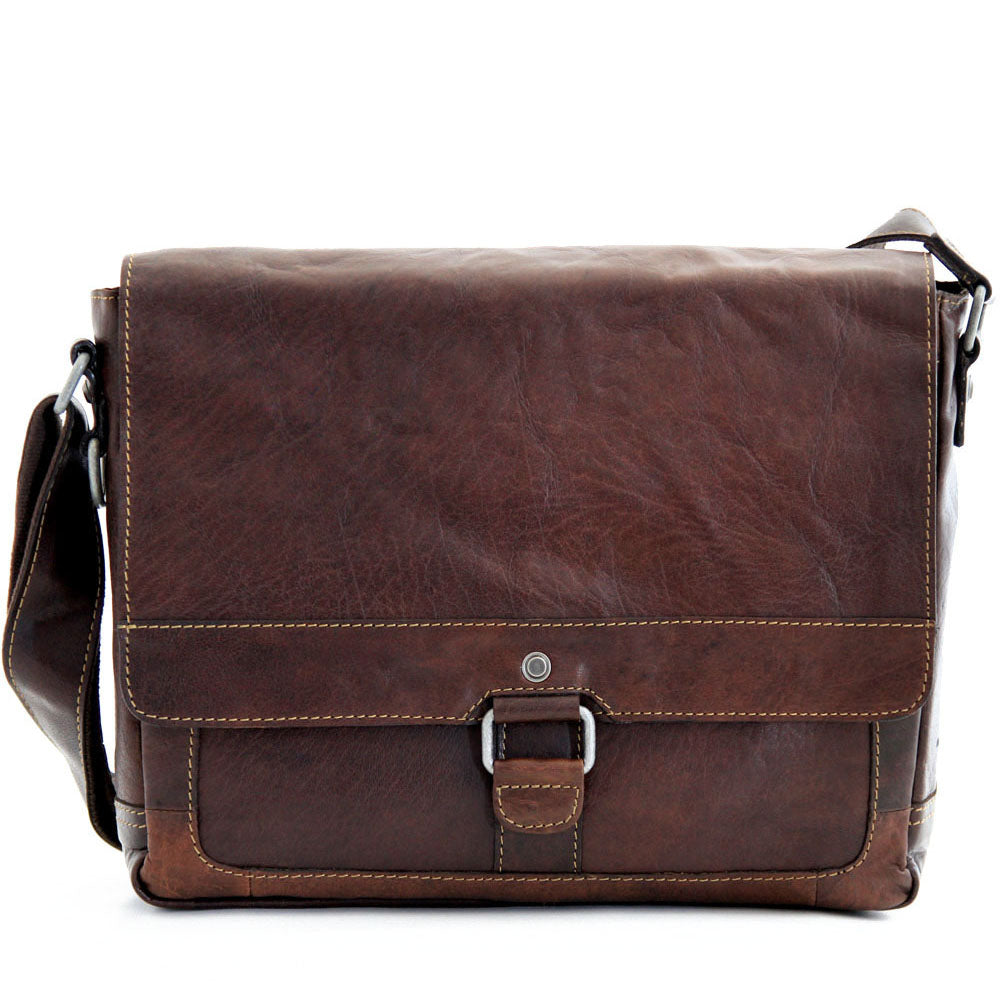 Voyager Messenger Bag #7314 Brown Front