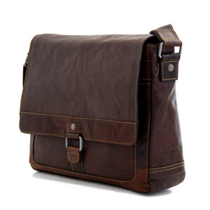 Voyager Messenger Bag #7314 Brown Left Front