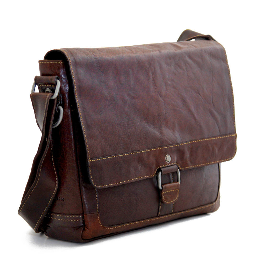Voyage Messenger bag in Calfskin, Acetate Hardware
