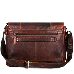 Voyager Full-Size Messenger Bag #7315 Brown Back