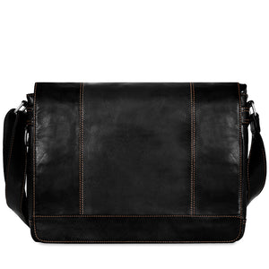 Voyager Full-Size Messenger Bag #7315 Black Front