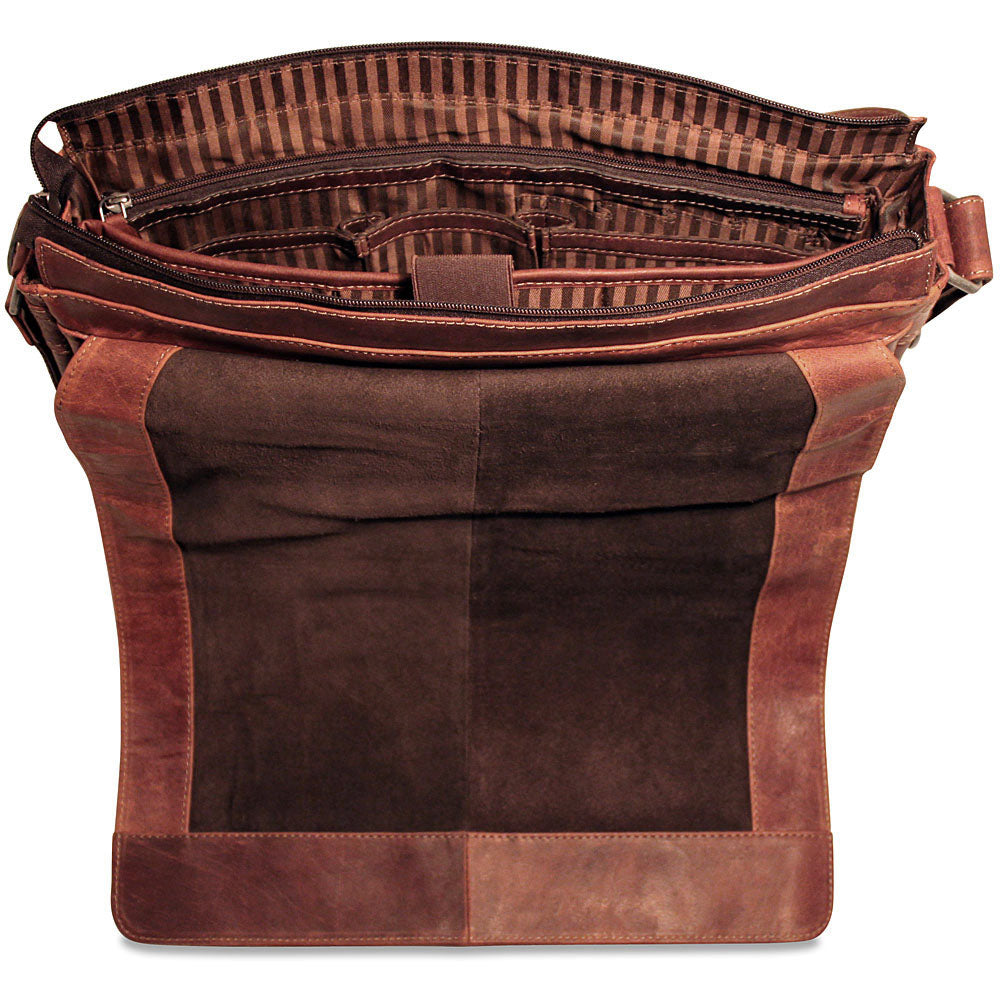 Leather Messenger Bag Full-Size - Voyager #7315