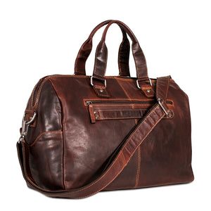 Voyager Day Bag/Duffle #7318 Brown Left Back