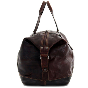 Voyager Duffle Bag #7319 Brown Left Side