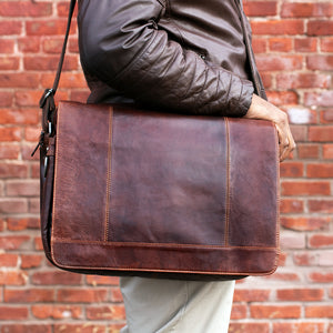 Voyager Large Travel Messenger Bag #7325 Brown Lifestyle 2