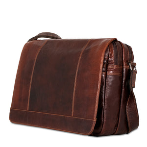 Voyager Large Travel Messenger Bag #7325 Brown Right Front