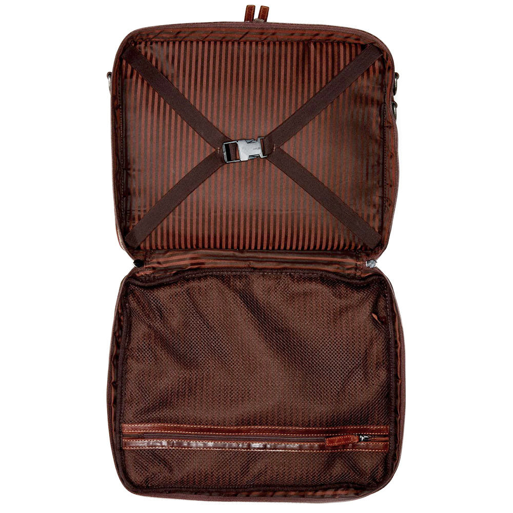 Voyager Large Travel Briefcase #7328 Brown Compartment