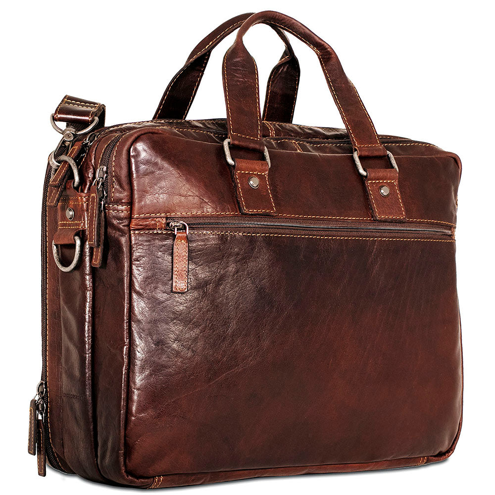 Voyager Large Travel Briefcase #7328 Brown Right Front