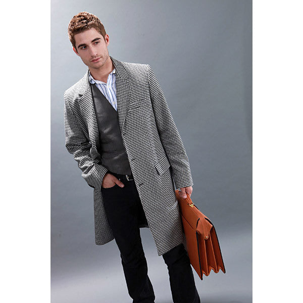 Belting Leather Classic Combination Lock Briefbag #9005 Tan Model Back Side