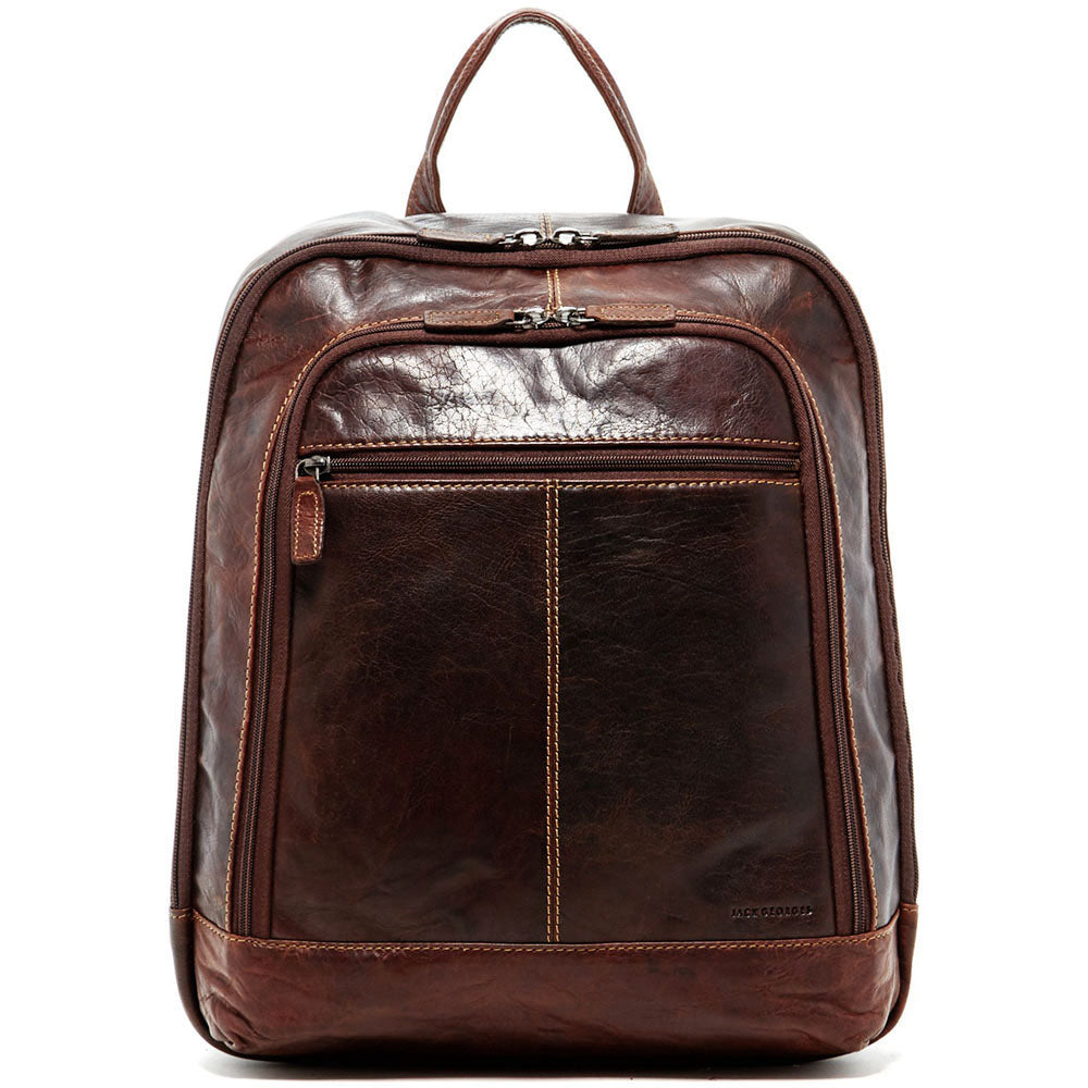 b iconic voyager laptop backpack Jack Georges Voyager Backpack Brown