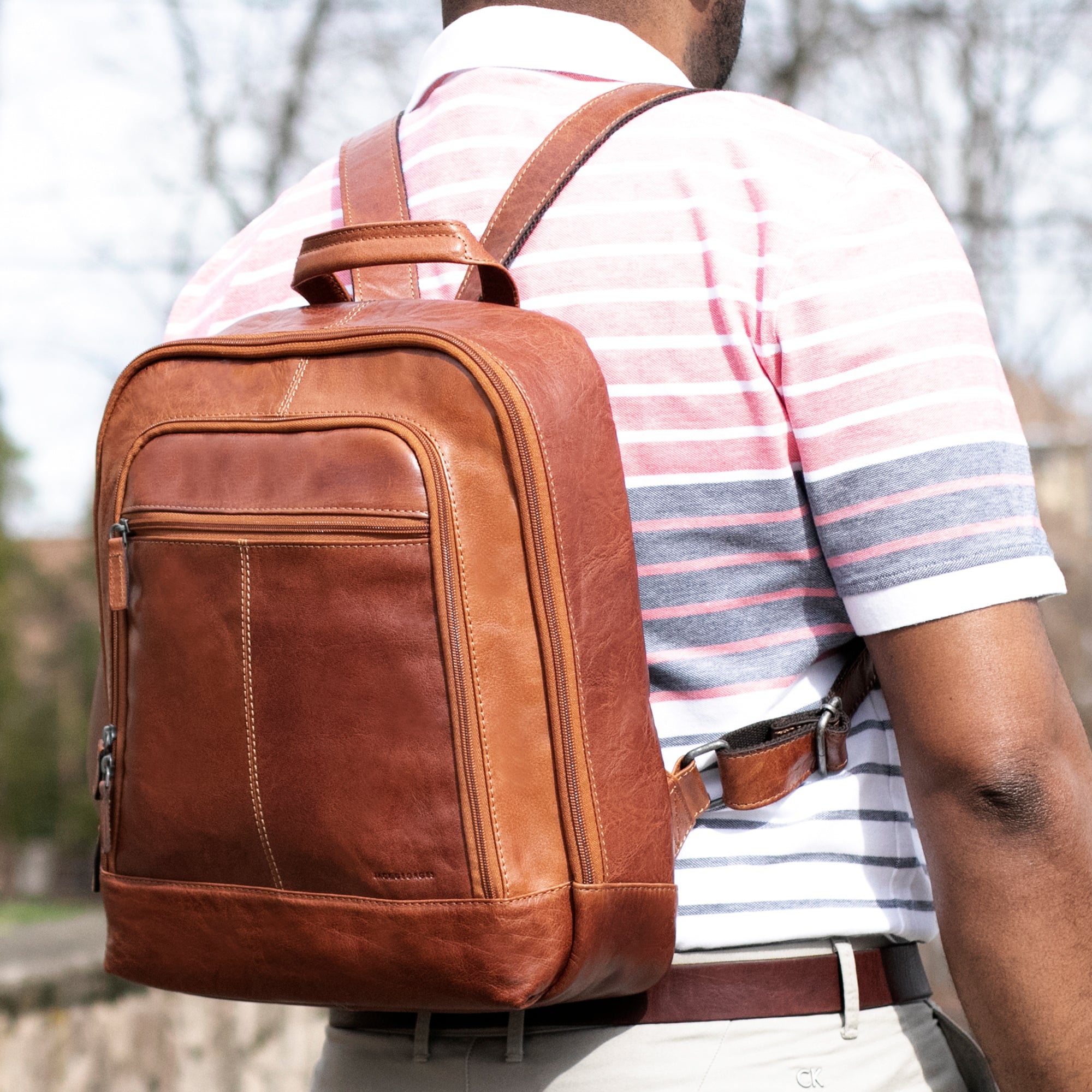 Jack’s George brown leather backpack Leather Backpack #7516 - Voyager - Lifetime Warranty | Jack  main image 2
