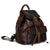 Voyager Drawstring Backpack #7517 Brown Right Front