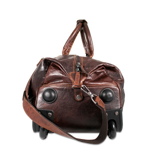 Voyager Wheeled Duffle Bag #7520 Brown Left Side