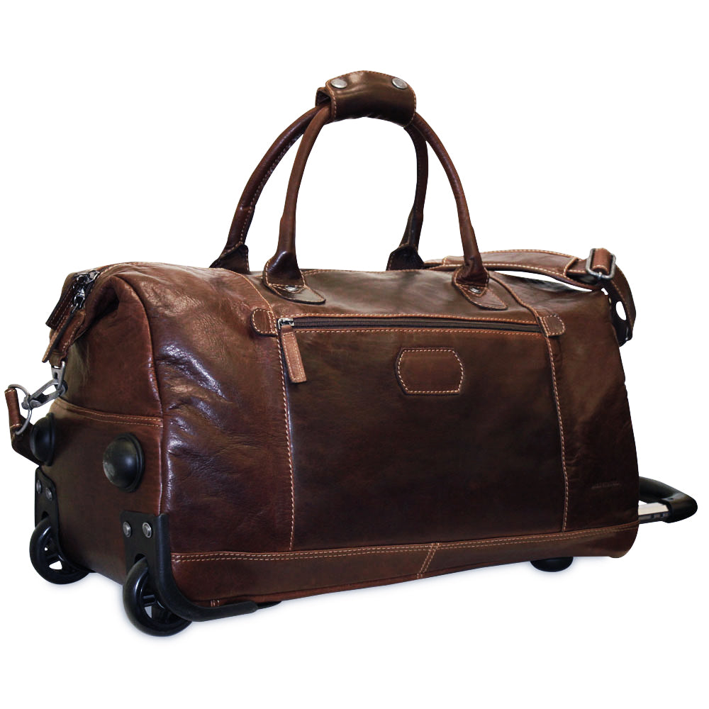 Voyager Wheeled Duffle Bag #7520 Brown Left Front